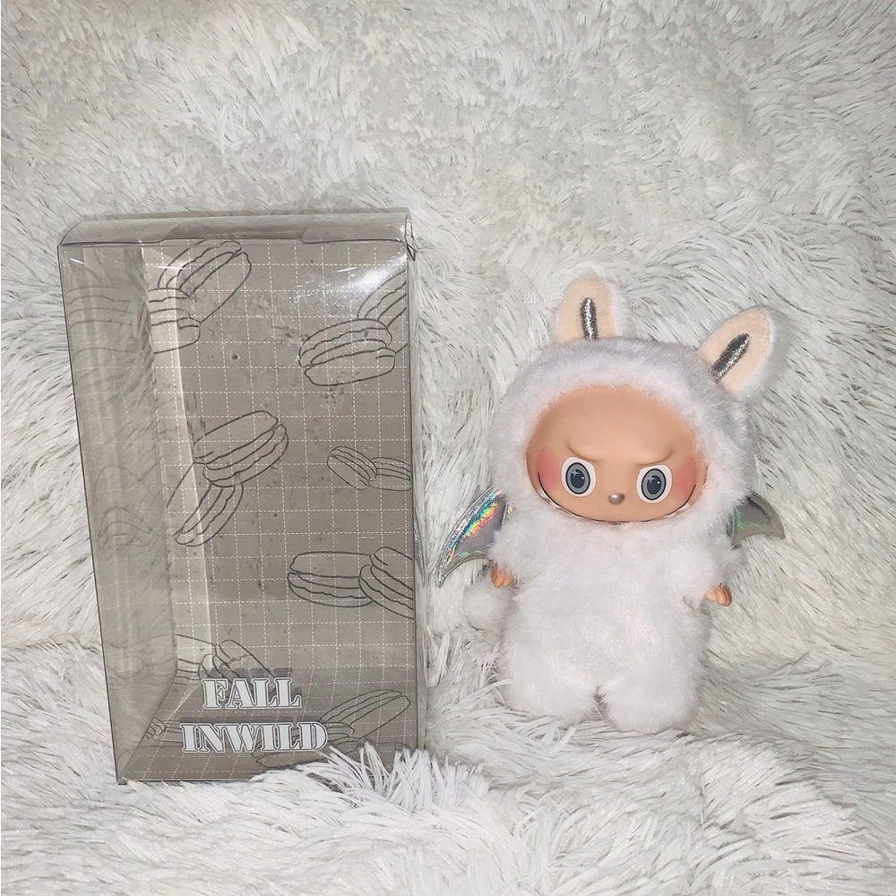 Cute White Plush Doll with Wings